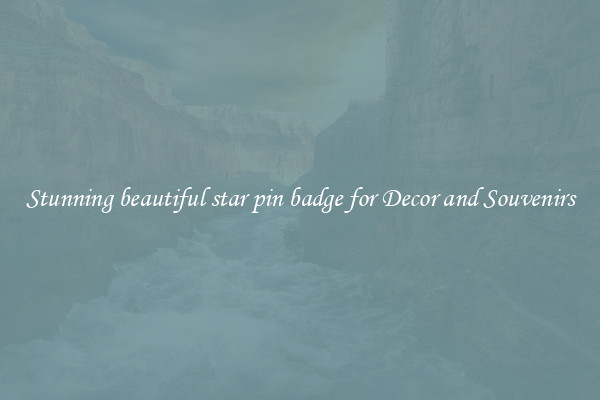 Stunning beautiful star pin badge for Decor and Souvenirs
