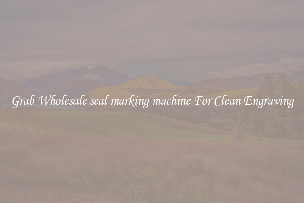 Grab Wholesale seal marking machine For Clean Engraving