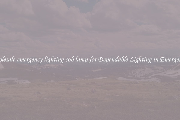 Wholesale emergency lighting cob lamp for Dependable Lighting in Emergencies
