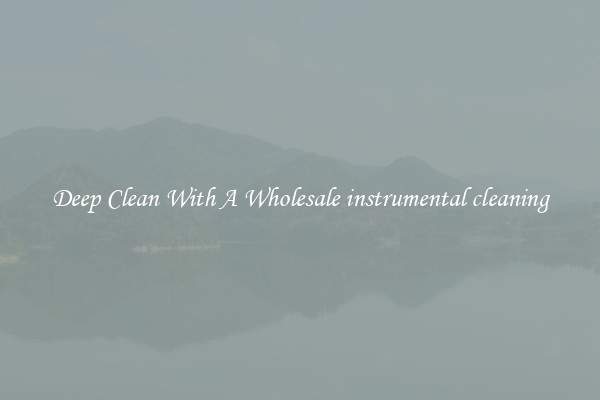 Deep Clean With A Wholesale instrumental cleaning