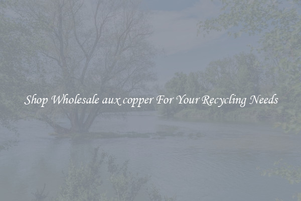Shop Wholesale aux copper For Your Recycling Needs