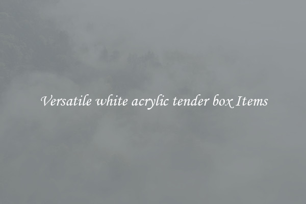 Versatile white acrylic tender box Items