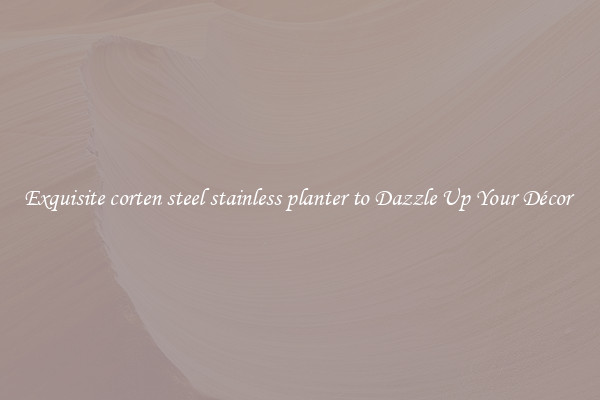 Exquisite corten steel stainless planter to Dazzle Up Your Décor 