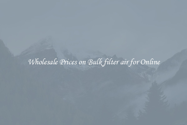 Wholesale Prices on Bulk filter air for Online