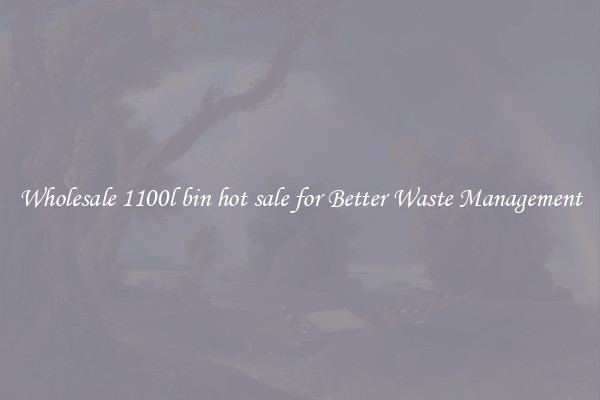 Wholesale 1100l bin hot sale for Better Waste Management