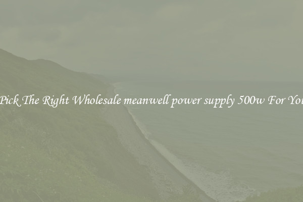 Pick The Right Wholesale meanwell power supply 500w For You
