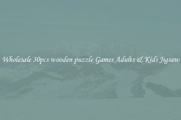 Wholesale 30pcs wooden puzzle Games Adults & Kids Jigsaw